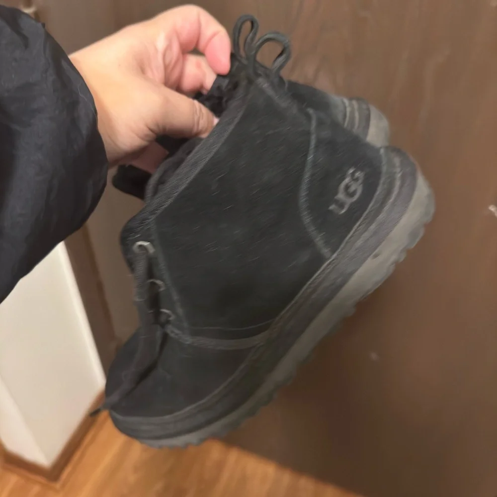 UGG Black Lace-Up Suede Boots - Picture 3 of 4